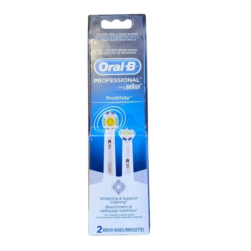 Oral-B ProWhite Replacement Rechargeable 2 Toothbrush Heads Power‎ Polisher